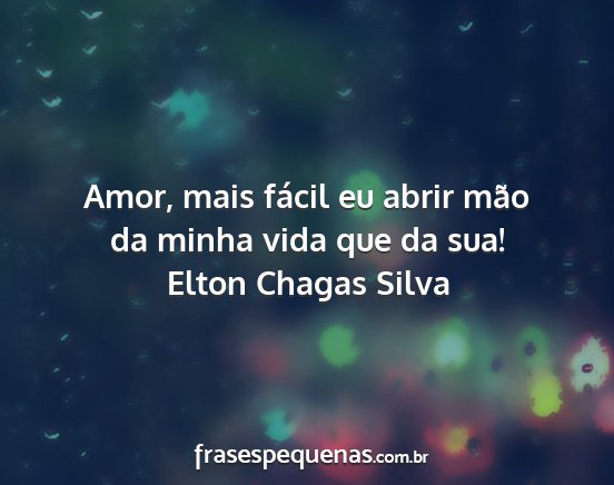 Elton Chagas Silva - Amor, mais fácil eu abrir mão da minha vida que...