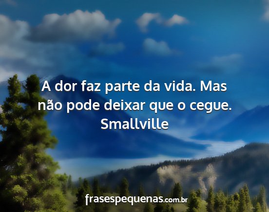 Smallville - A dor faz parte da vida. Mas não pode deixar que...