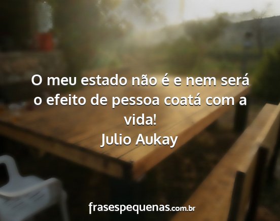 Julio Aukay - O meu estado não é e nem será o efeito de...