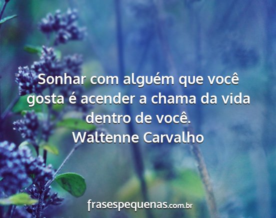 Waltenne Carvalho - Sonhar com alguém que você gosta é acender a...