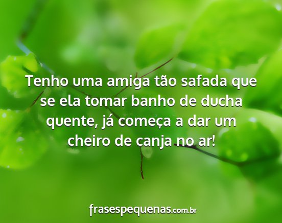 Tenho uma amiga tão safada que se ela tomar...