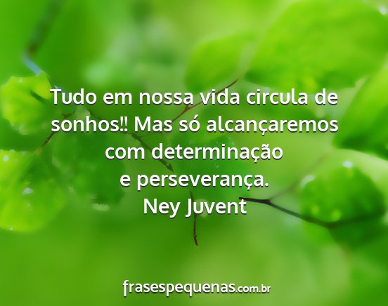 Ney Juvent - Tudo em nossa vida circula de sonhos!! Mas só...